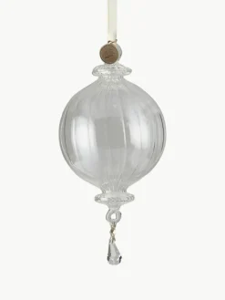 Mundgeblasene Baumanhänger Genuine, H 16 cm, 6 Stück
