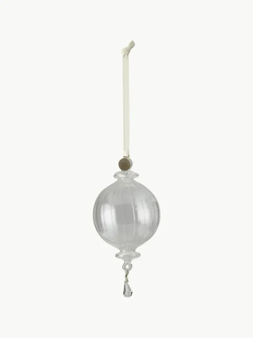 Mundgeblasene Baumanhänger Genuine, H 16 cm, 6 Stück