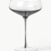 Mundgeblasene Champagnerschalen Smoke mit Farbverlauf, 4 Stück