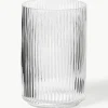 Mundgeblasene Deko-Vase Carlo mit Rillenrelief, H 20 cm