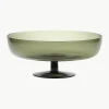 Mundgeblasene Glas-Servierschale Diseguale in Grau, Ø 25 cm