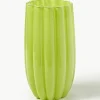 Mundgeblasene Glas-Vase Melon, H 38 cm