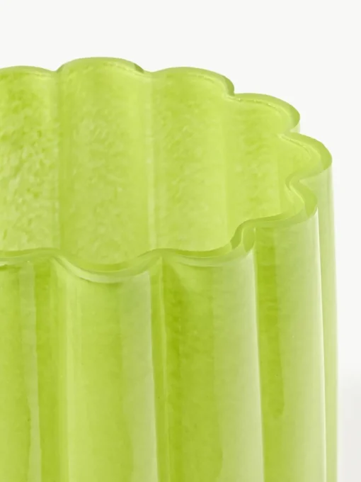 Mundgeblasene Glas-Vase Melon, H 38 cm