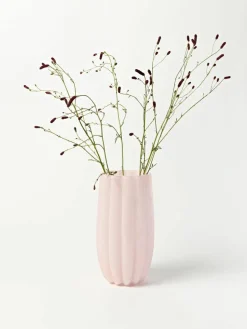 Mundgeblasene Glas-Vase Melon, H 38 cm