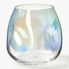 Mundgeblasene Glas-Vase Rainbow, H 17 cm