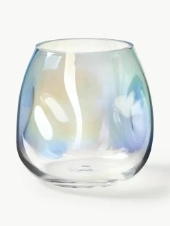 Mundgeblasene Glas-Vase Rainbow, H 17 cm