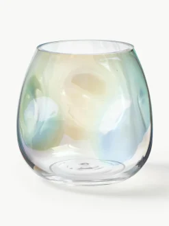 Mundgeblasene Glas-Vase Rainbow, H 17 cm