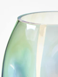 Mundgeblasene Glas-Vase Rainbow, H 17 cm