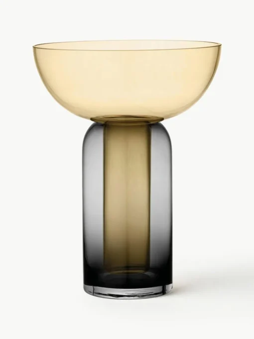 Mundgeblasene Glas-Vase Torus, H 33 cm