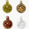 Mundgeblasene Glas-Weihnachtskugeln Twirl, 8er-Set