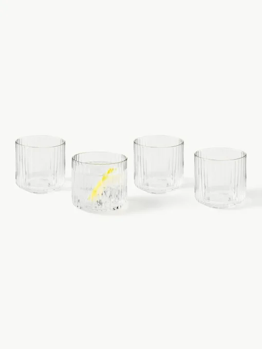 Mundgeblasene Karaffe Aleo mit Wassergläsern, 5er-Set