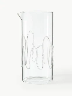 Mundgeblasene Karaffe Doodle mit Strukturmuster, 1.2 L