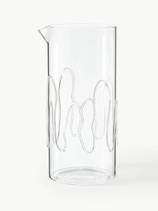 Mundgeblasene Karaffe Doodle mit Strukturmuster, 1.2 L