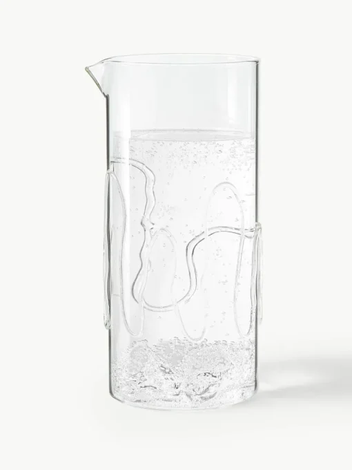 Mundgeblasene Karaffe Doodle mit Strukturmuster, 1.2 L