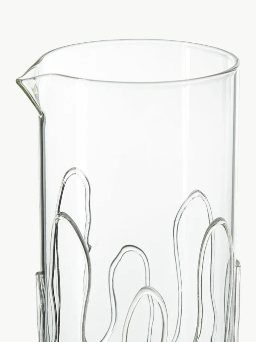 Mundgeblasene Karaffe Doodle mit Strukturmuster, 1.2 L