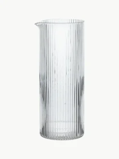 Mundgeblasene Karaffe Ripple mit Rillenrelief, 400 ml