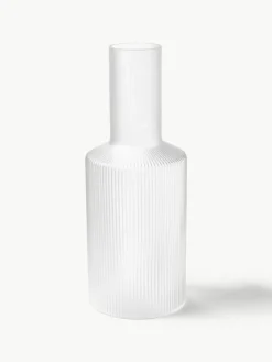 Mundgeblasene Karaffe Ripple mit Rillenrelief, 1 L