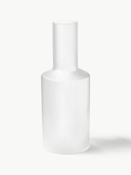 Mundgeblasene Karaffe Ripple mit Rillenrelief, 1 L
