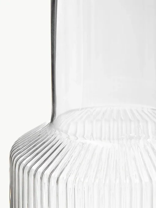 Mundgeblasene Karaffe Ripple mit Rillenrelief, 1 L