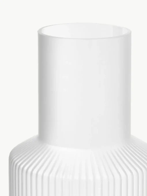 Mundgeblasene kleine Karaffe Ripple mit Wasserglas, 2er-Set