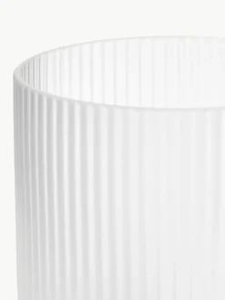 Mundgeblasene kleine Karaffe Ripple mit Wasserglas, 2er-Set