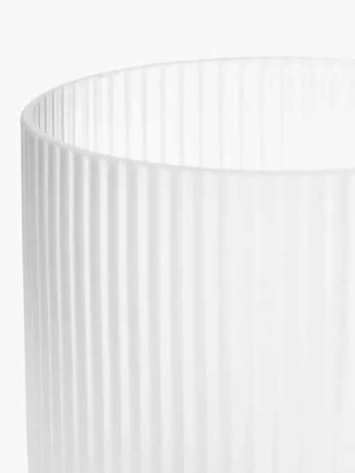 Mundgeblasene kleine Karaffe Ripple mit Wasserglas, 2er-Set