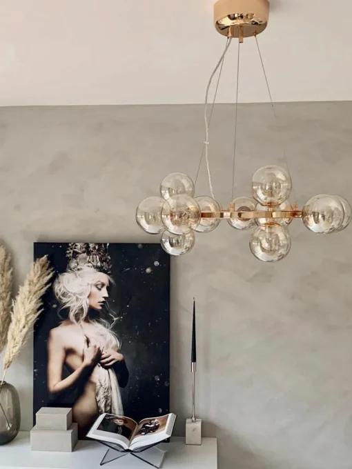 Mundgeblasene LED-Pendelleuchte Splendor