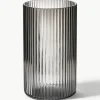 Mundgeblasene Longdrinkgläser Ripple mit Rillenrelief, 4 Stück
