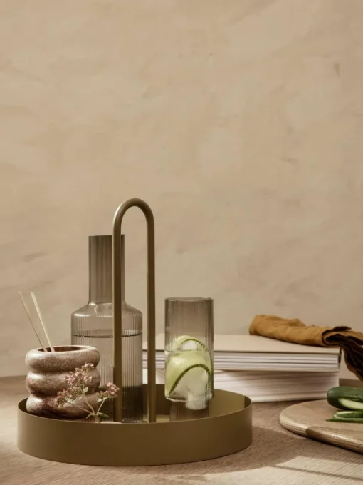 Mundgeblasene Longdrinkgläser Ripple mit Rillenrelief, 4er-Set