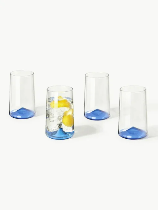 Mundgeblasene Longdrinkgläser Hadley, 4 Stück