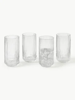 Mundgeblasene Longdrinkgläser Aleo, 4 Stück
