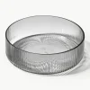 Mundgeblasene Servierschälchen Ripple mit Rillenstruktur, 4 Stück