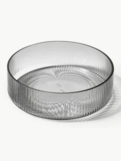 Mundgeblasene Servierschälchen Ripple mit Rillenstruktur, 4 Stück