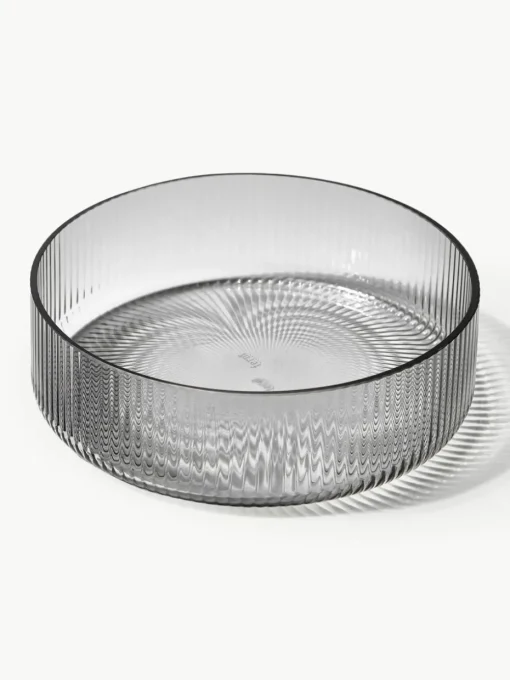 Mundgeblasene Servierschälchen Ripple mit Rillenstruktur, 4 Stück