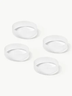 Mundgeblasene Servierschälchen Ripple mit Rillenstruktur, 4 Stück