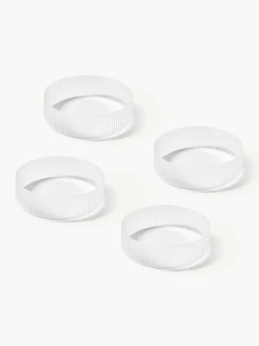 Mundgeblasene Servierschälchen Ripple mit Rillenstruktur, 4 Stück