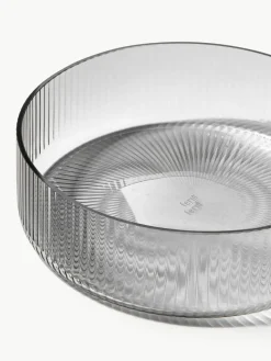 Mundgeblasene Servierschälchen Ripple mit Rillenstruktur, 4 Stück