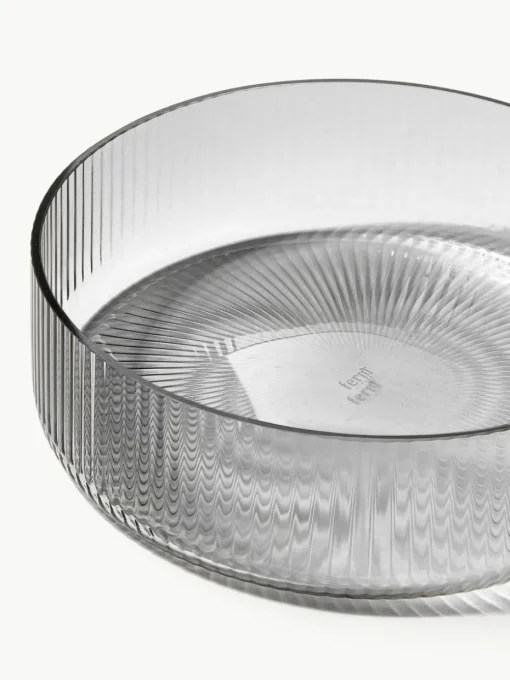 Mundgeblasene Servierschälchen Ripple mit Rillenstruktur, 4 Stück