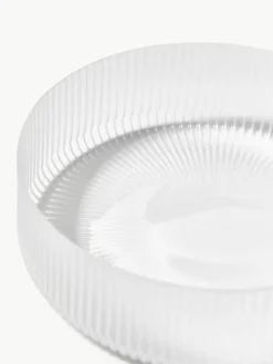 Mundgeblasene Servierschälchen Ripple mit Rillenstruktur, 4 Stück