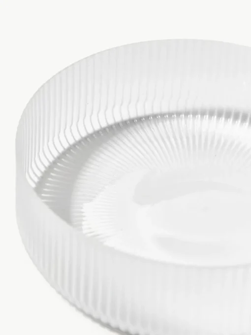 Mundgeblasene Servierschälchen Ripple mit Rillenstruktur, 4 Stück