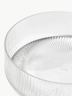 Mundgeblasene Servierschälchen Ripple mit Rillenstruktur, 4 Stück
