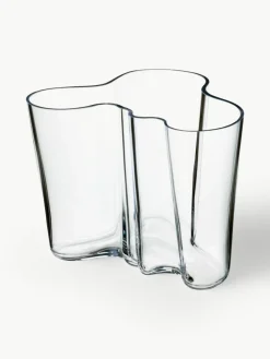 Mundgeblasene Vase Alvar Aalto, H 16 cm