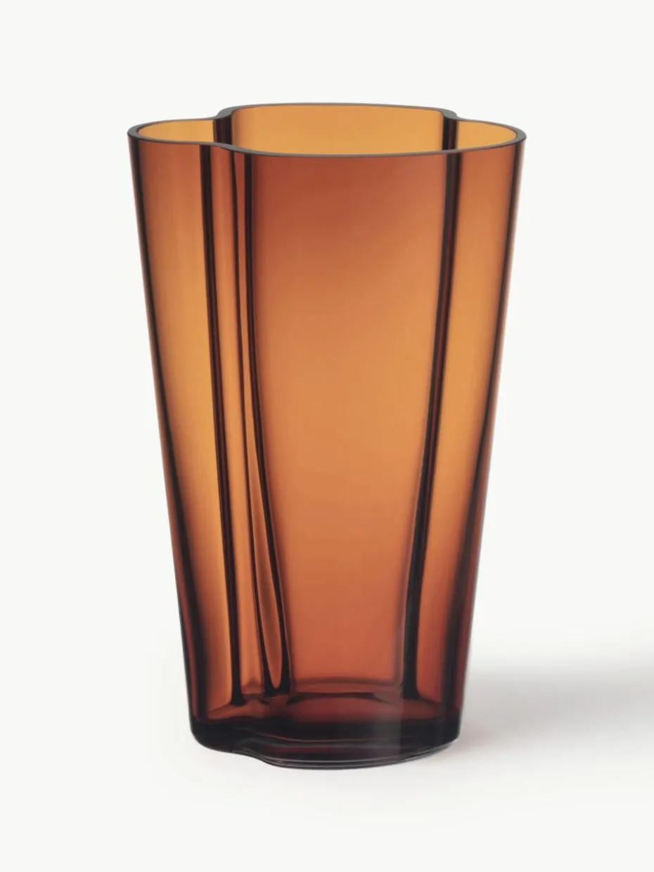 Mundgeblasene Vase Alvar Aalto, H 22 cm