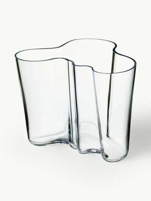 Mundgeblasene Vase Alvar Aalto, H 16 cm