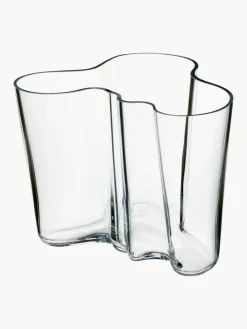 Mundgeblasene Vase Alvar Aalto, H 16 cm
