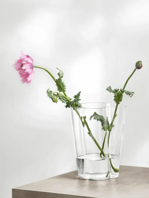 Mundgeblasene Vase Alvar Aalto, H 22 cm
