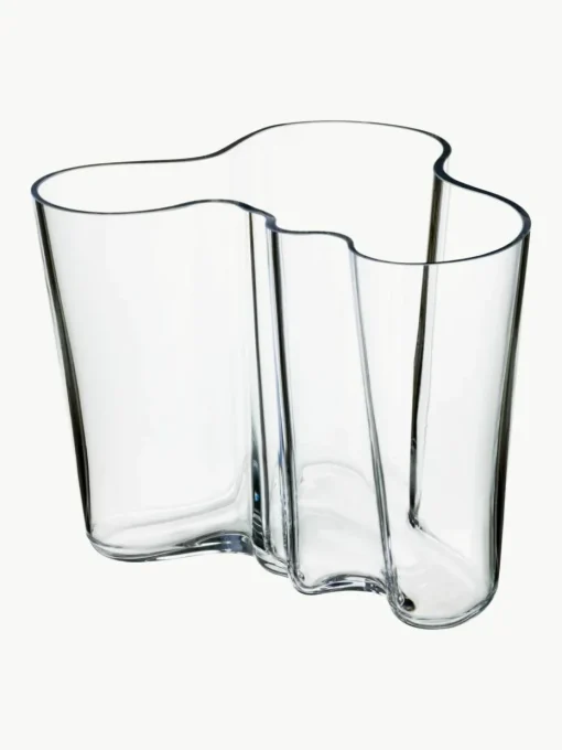 Mundgeblasene Vase Alvar Aalto, H 16 cm