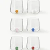 Mundgeblasene Wassergläser Bilia aus Borosilikatglas, 6er-Set