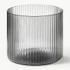 Mundgeblasene Wassergläser Ripple mit Rillenrelief, 4 Stück