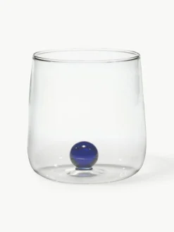 Mundgeblasene Wassergläser Bilia aus Borosilikatglas, 6 Stück